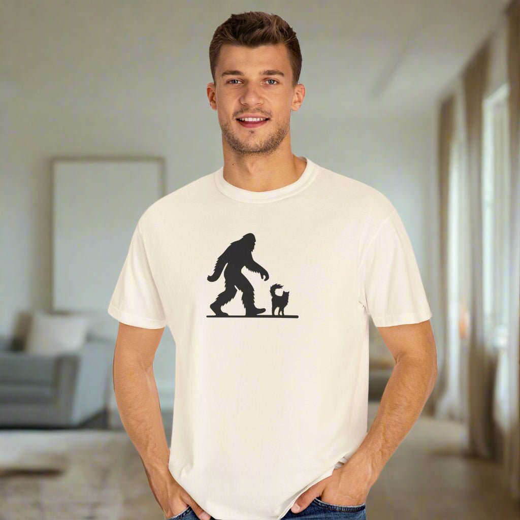 Bigfoot & Cat Unisex Vintage Wash T-Shirt - Ultimate Casual Comfort - Korvel