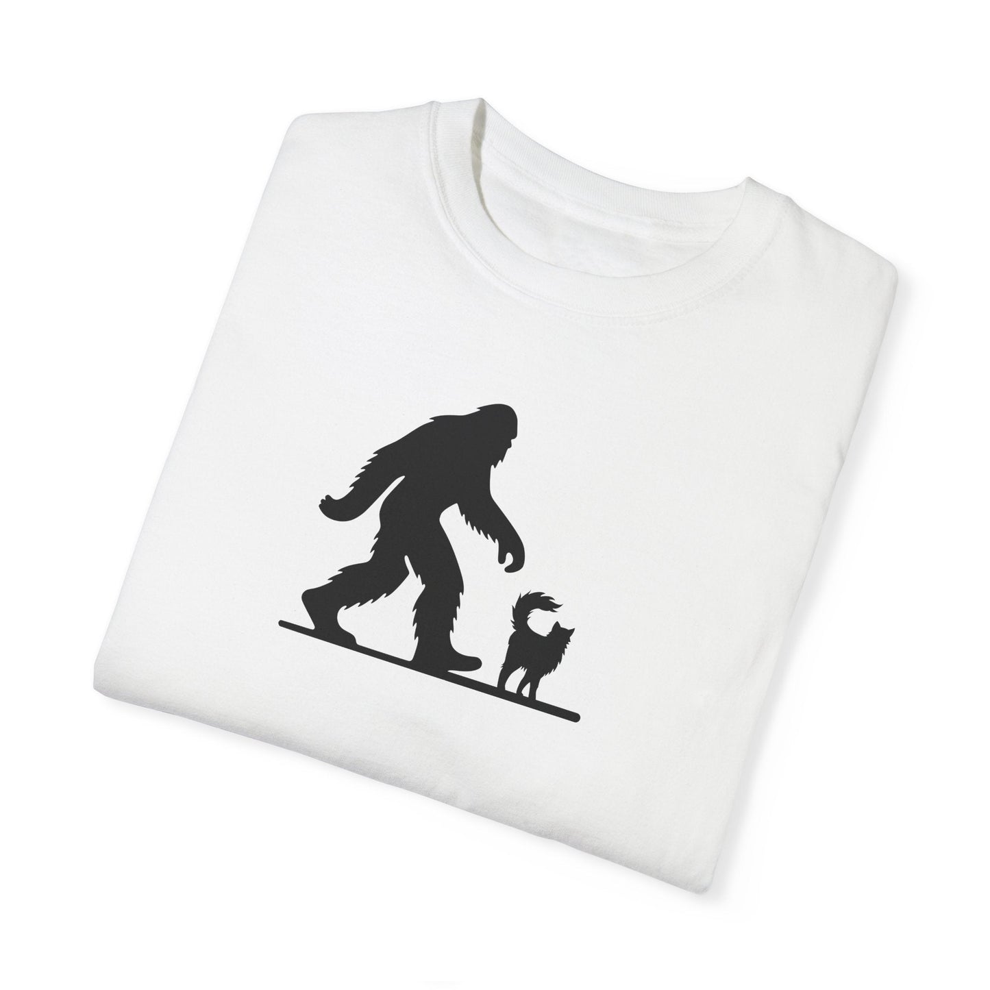 Bigfoot & Cat Unisex Vintage Wash T-Shirt - Ultimate Casual Comfort - Korvel