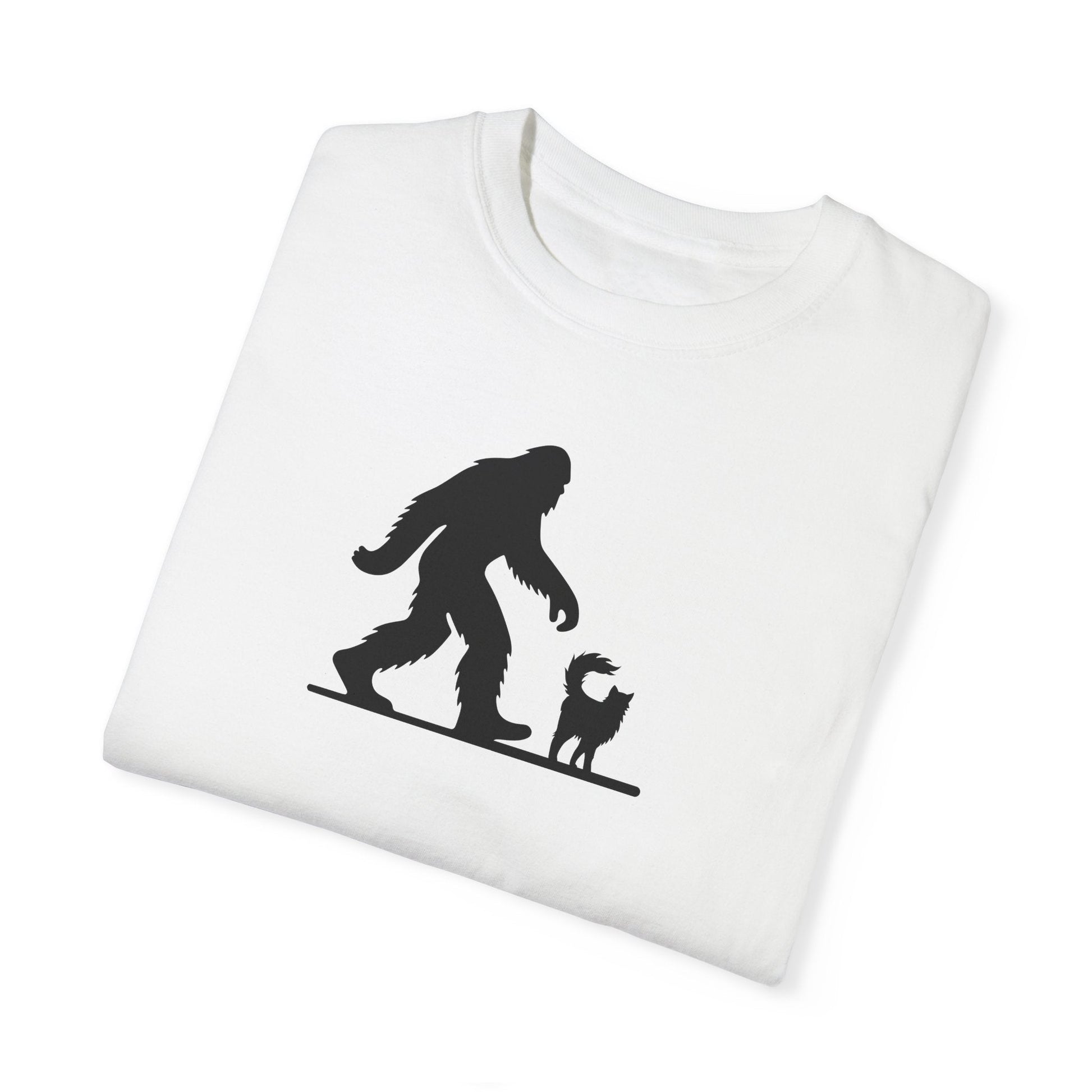 Bigfoot & Cat Unisex Vintage Wash T-Shirt - Ultimate Casual Comfort - Korvel