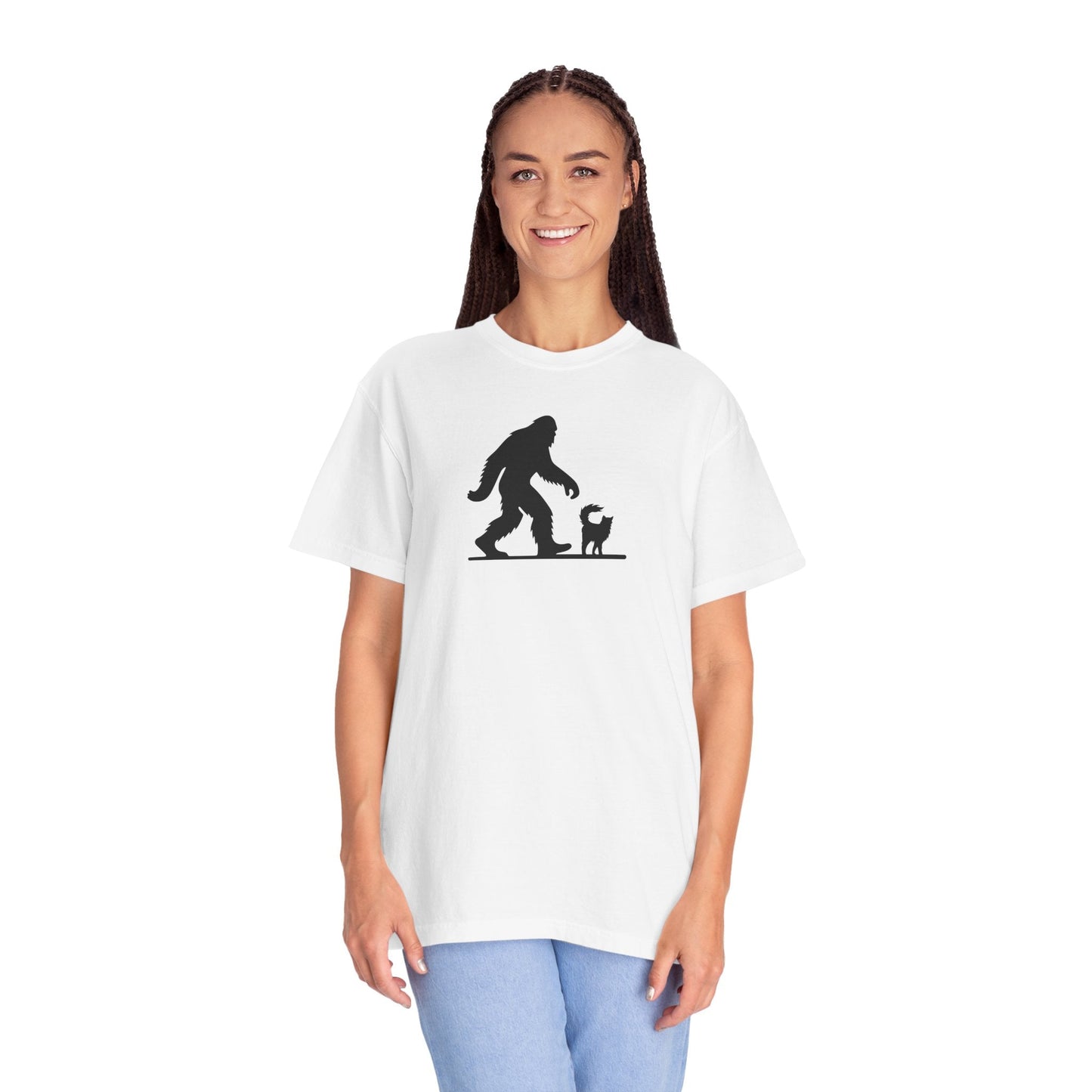 Bigfoot & Cat Unisex Vintage Wash T-Shirt - Ultimate Casual Comfort - Korvel