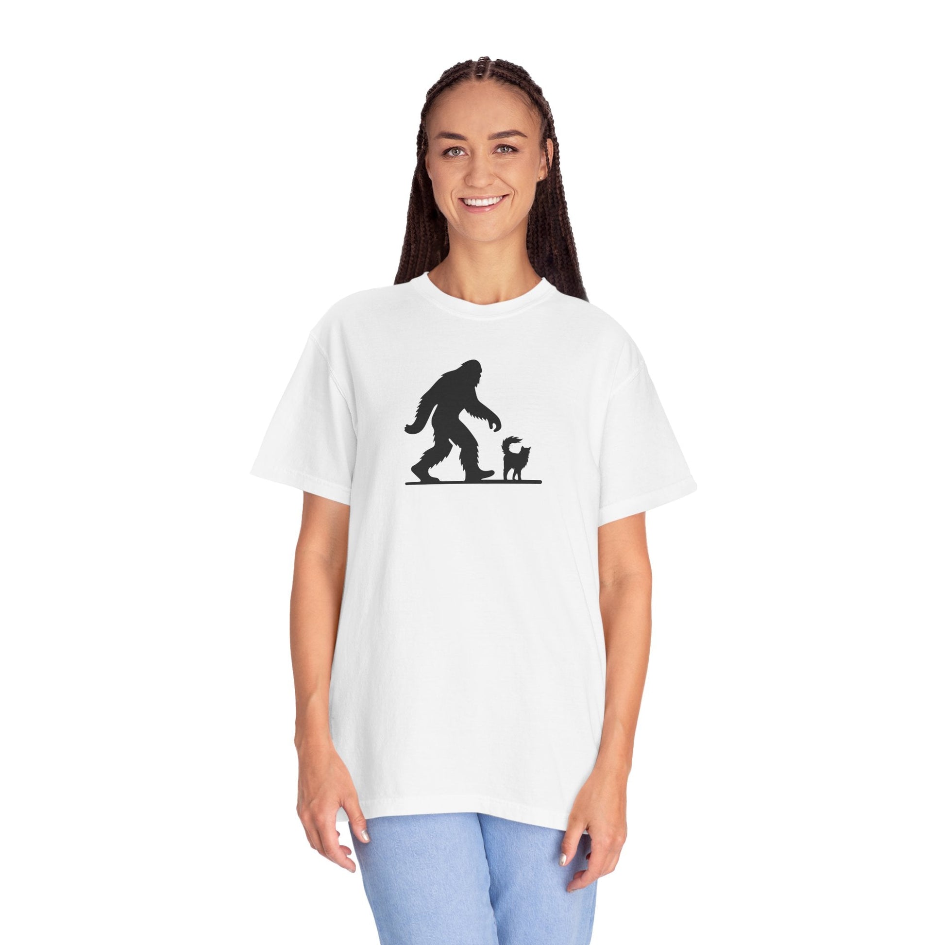 Bigfoot & Cat Unisex Vintage Wash T-Shirt - Ultimate Casual Comfort - Korvel