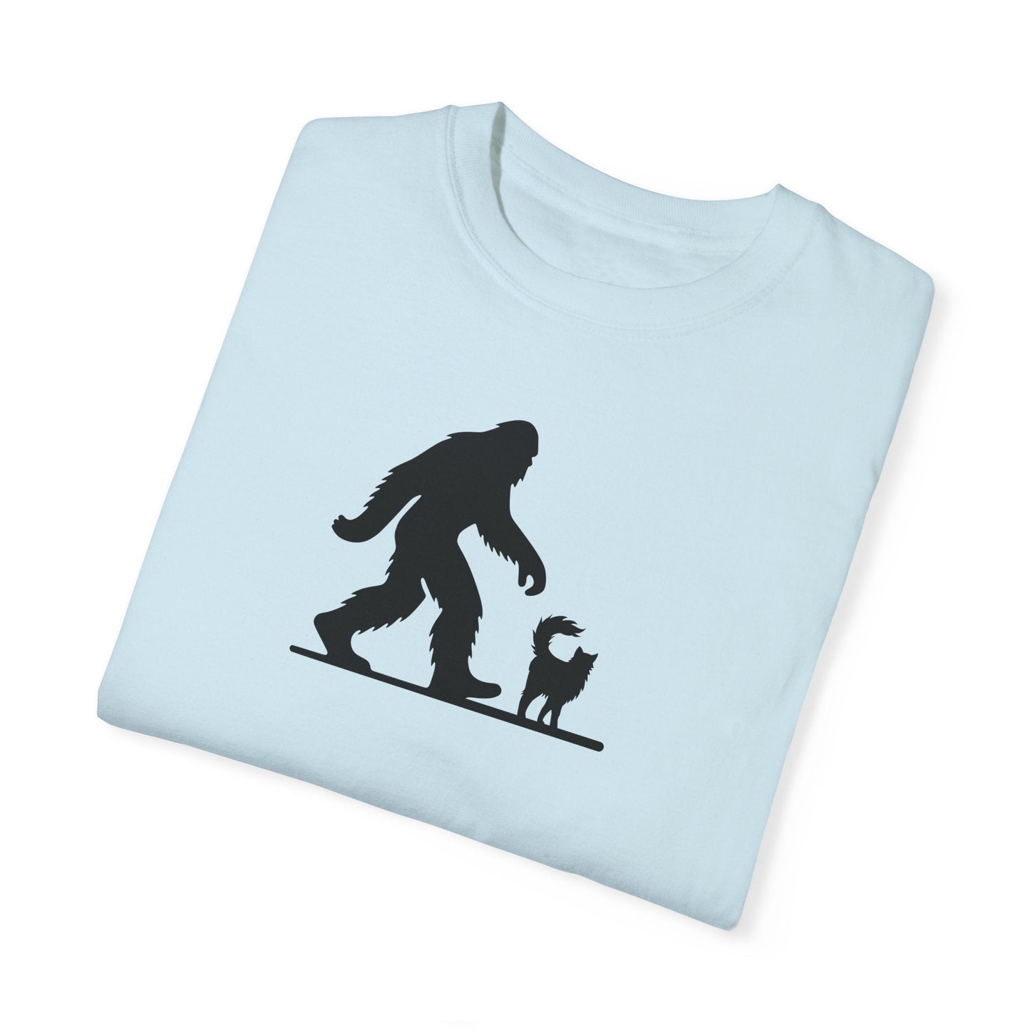 Bigfoot & Cat Unisex Vintage Wash T-Shirt - Ultimate Casual Comfort - Korvel