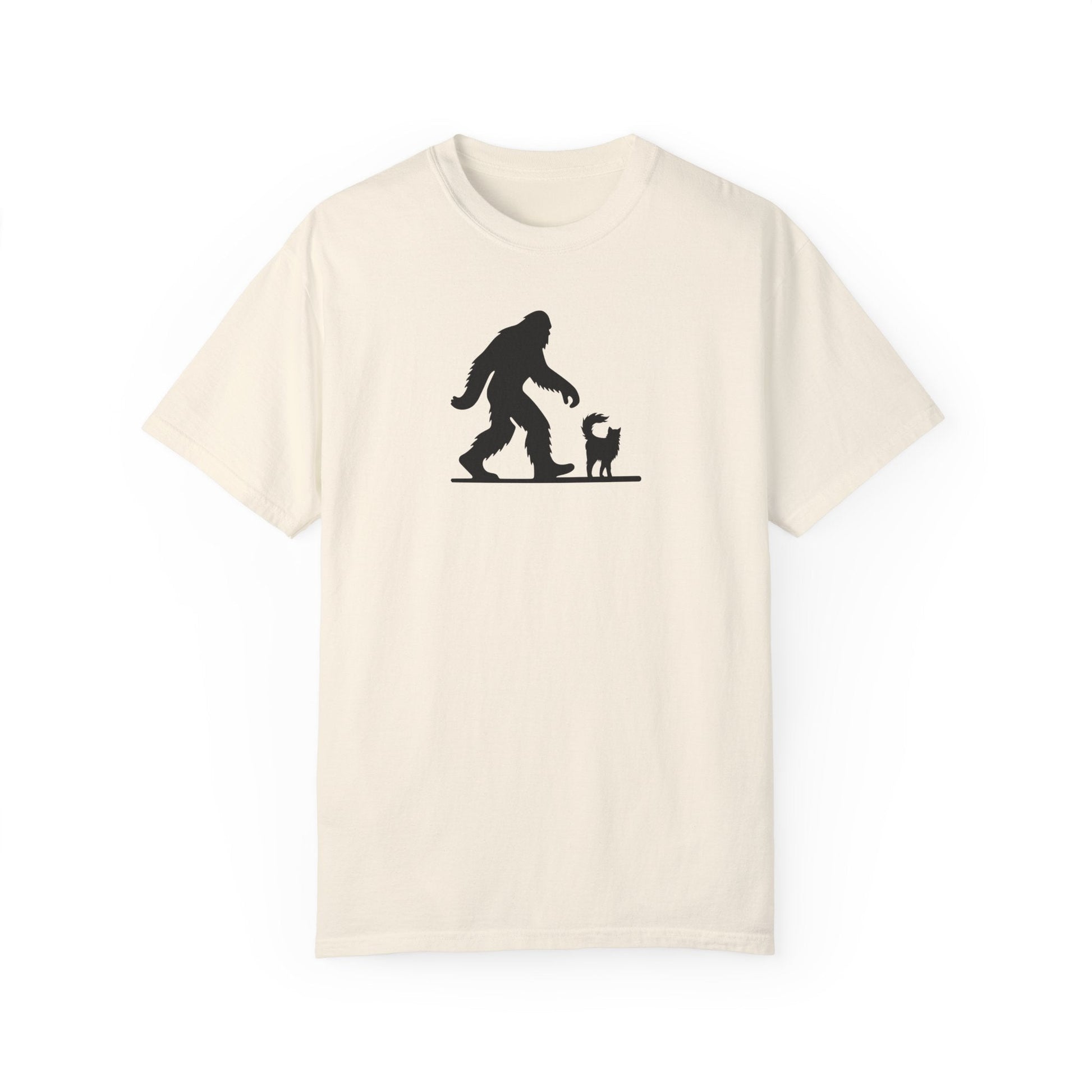 Bigfoot & Cat Unisex Vintage Wash T-Shirt - Ultimate Casual Comfort - Korvel