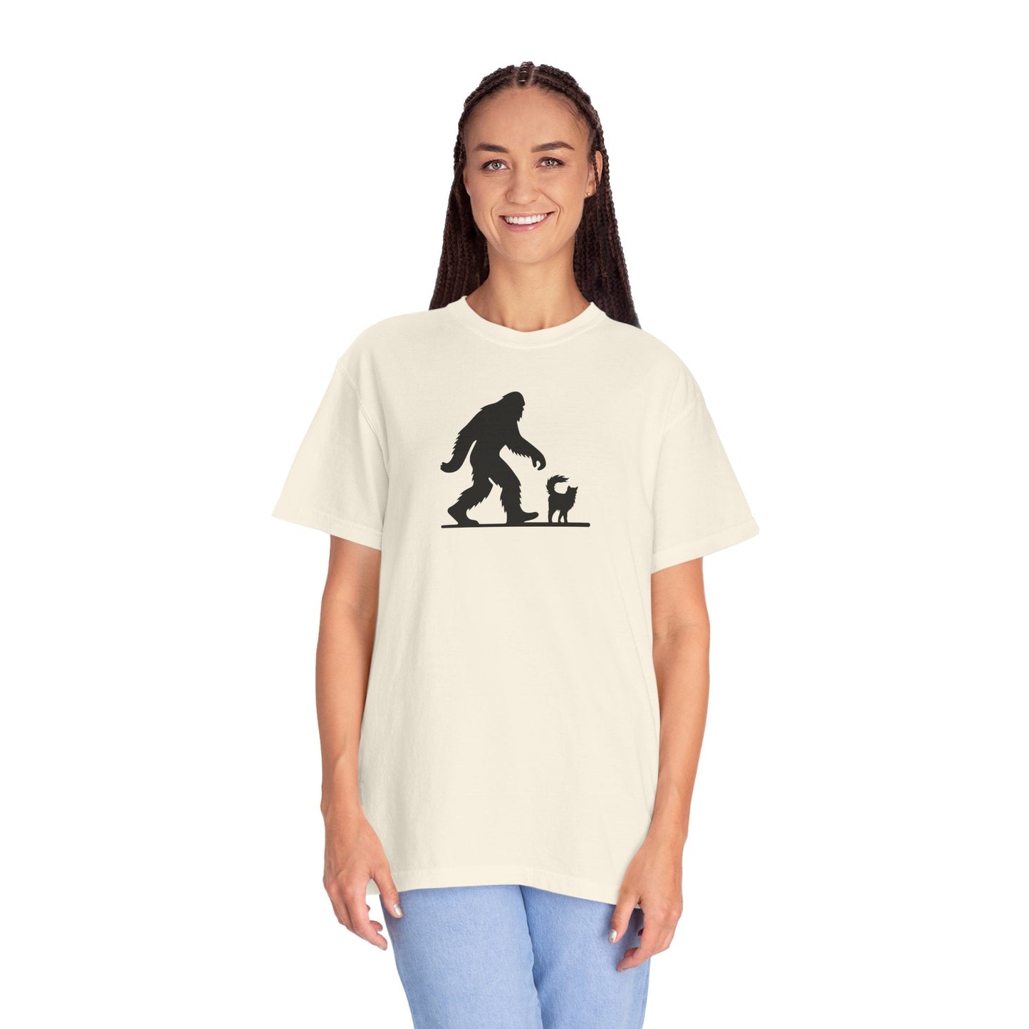 Bigfoot & Cat Unisex Vintage Wash T-Shirt - Ultimate Casual Comfort - Korvel