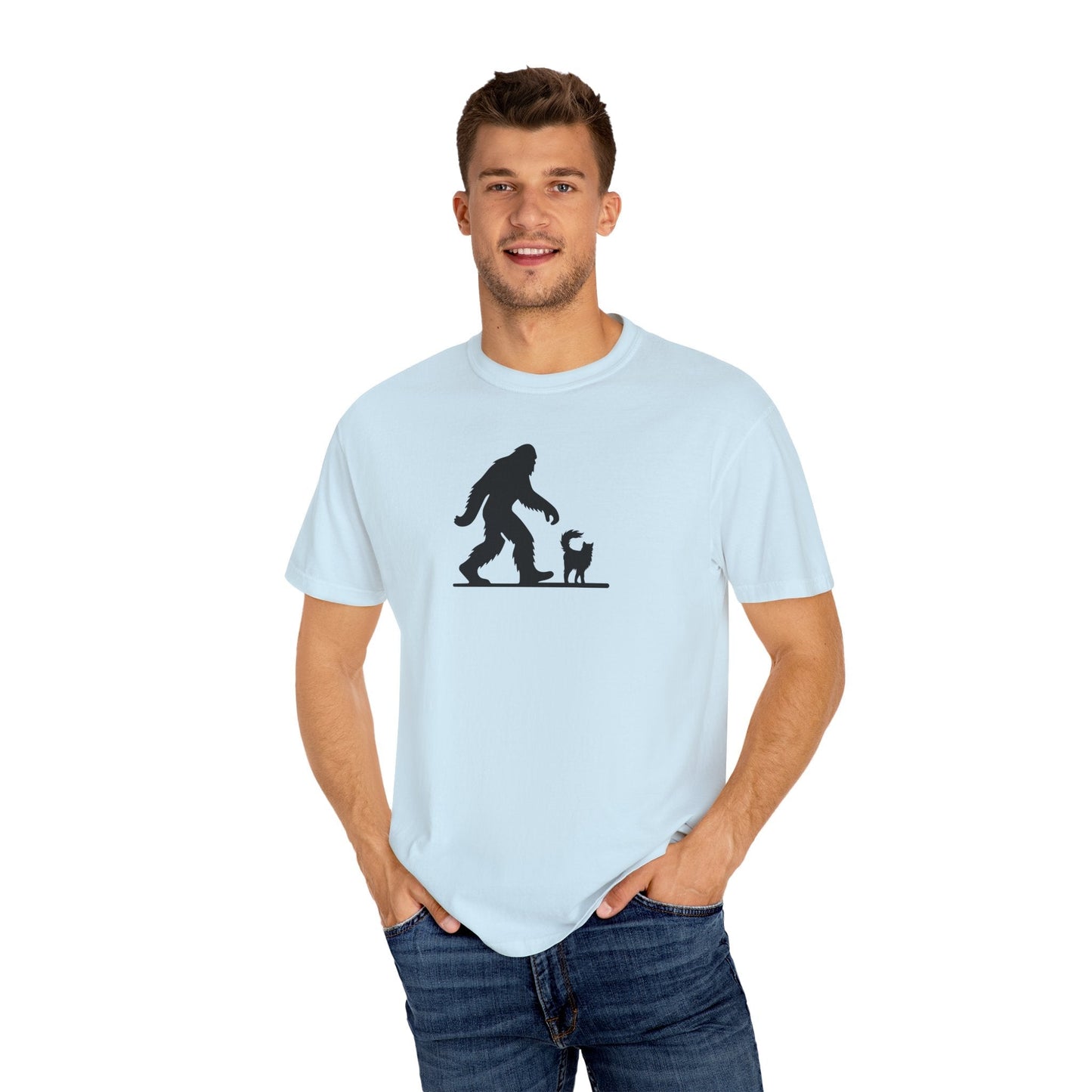 Bigfoot & Cat Unisex Vintage Wash T-Shirt - Ultimate Casual Comfort - Korvel