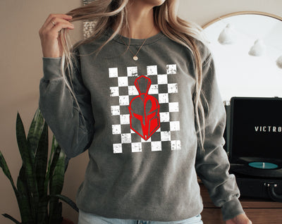 White Checkered Sentinel CC Sweatshirt - Korvel