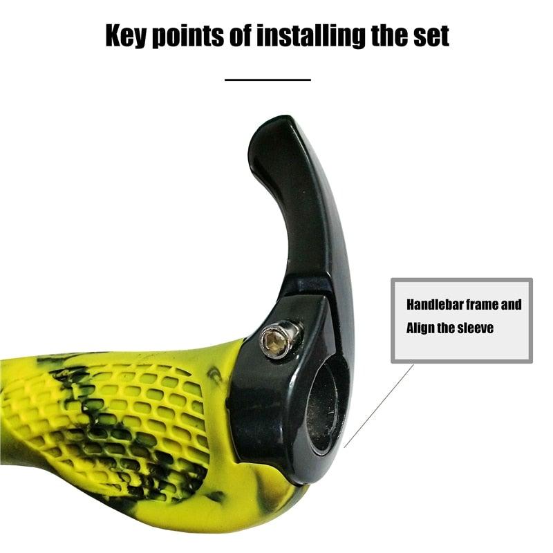 Poignées de guidon de vélo ergonomiques premium avec anneaux de verrouillage