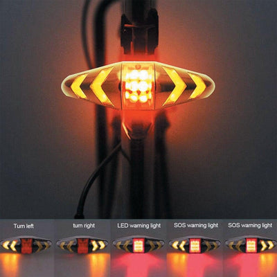 Wireless Remote Control LED Bike Tail Light with Turn Signals