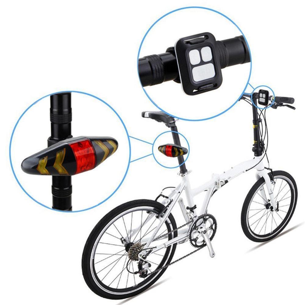 Luz trasera LED para bicicleta con control remoto inalámbrico y señales de giro