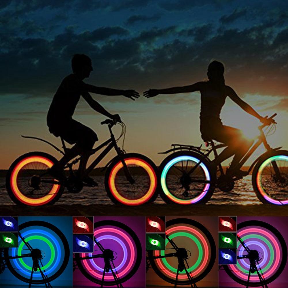 Lumières de rayon de vélo premium - Décoration de sécurité LED brillante