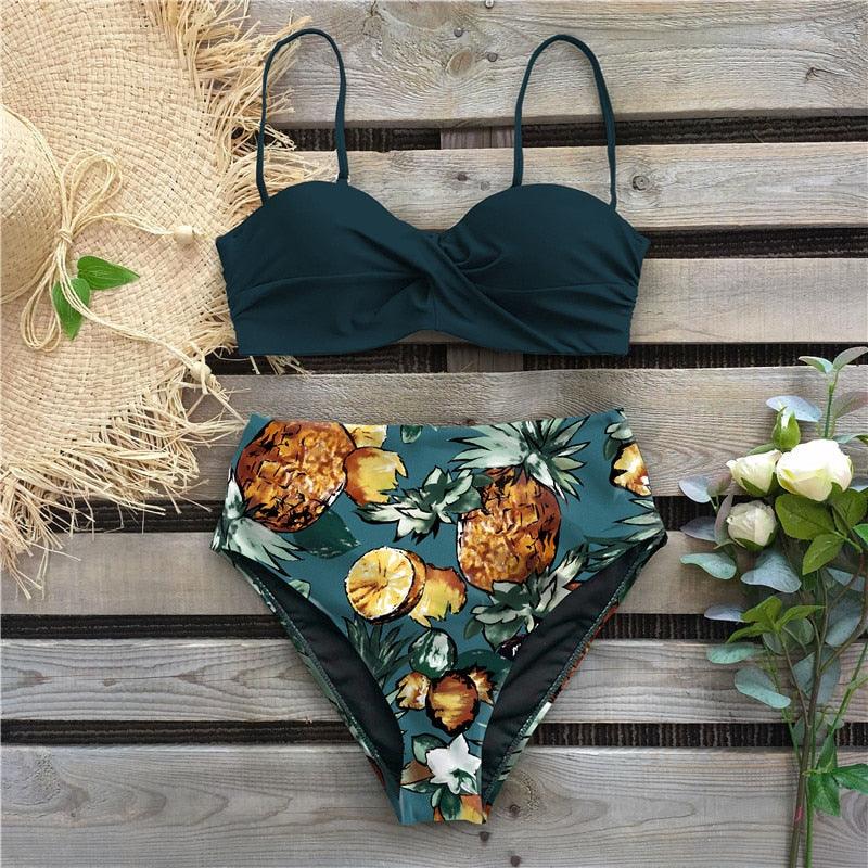 Ensemble de bikini taille haute élégant pour femmes