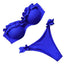 High Cut Solid Bikini Set with Underwire and Leopard Print