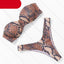 High Cut Solid Bikini Set with Underwire and Leopard Print