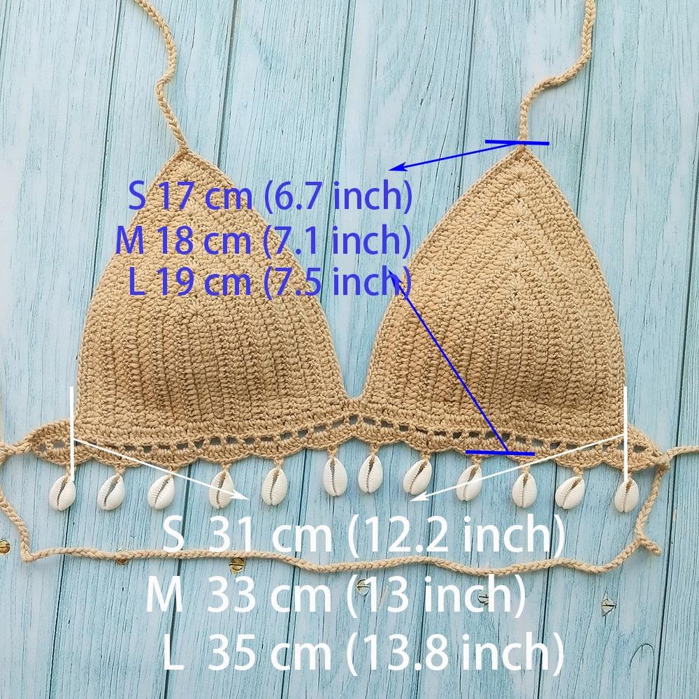 Ensemble de bikini à franges en crochet avec jupe de plage