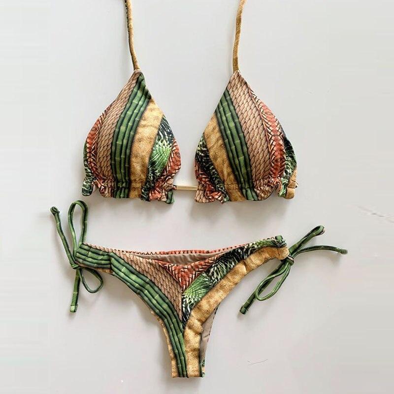 Ensemble de bikini push-up à imprimé floral pour femmes