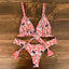 Ensemble de bikini push-up à imprimé floral pour femmes