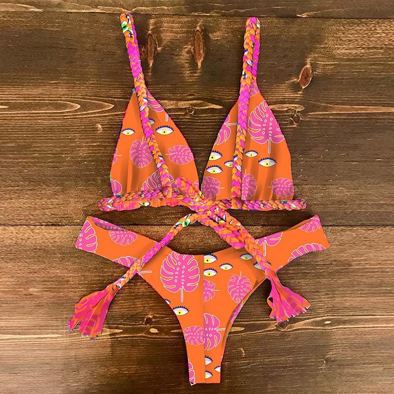Ensemble de bikini push-up à imprimé floral pour femmes