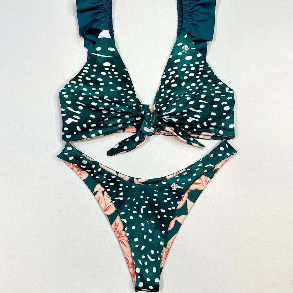 Ensemble de bikini push-up à imprimé floral pour femmes