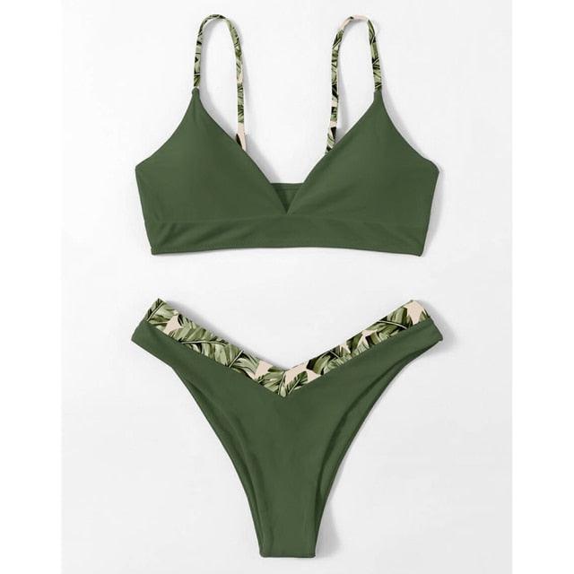 Ensemble de bikini push-up à imprimé floral pour femmes