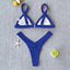 Conjunto de Bikini Sólido Elegante para Mujeres - Ropa de Baño de Verano