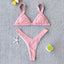 Conjunto de Bikini Sólido Elegante para Mujeres - Ropa de Baño de Verano