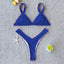 Conjunto de Bikini Sólido Elegante para Mujeres - Ropa de Baño de Verano