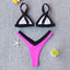 Conjunto de Bikini Sólido Elegante para Mujeres - Ropa de Baño de Verano