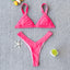 Conjunto de Bikini Sólido Elegante para Mujeres - Ropa de Baño de Verano