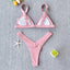 Conjunto de Bikini Sólido Elegante para Mujeres - Ropa de Baño de Verano