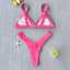 Conjunto de Bikini Sólido Elegante para Mujeres - Ropa de Baño de Verano