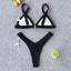 Conjunto de Bikini Sólido Elegante para Mujeres - Ropa de Baño de Verano