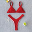 Conjunto de Bikini Sólido Elegante para Mujeres - Ropa de Baño de Verano