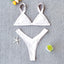 Conjunto de Bikini Sólido Elegante para Mujeres - Ropa de Baño de Verano