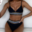 Conjunto de Bikini Elegante de Cintura Alta para Mujeres