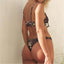 Conjunto de Bikini de Cintura Alta con Estampado de Leopardo para Mujeres