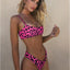 Conjunto de Bikini de Cintura Alta con Estampado de Leopardo para Mujeres