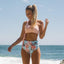 Ensemble de bikini push-up à une épaule pour femmes