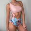 Ensemble de bikini push-up à une épaule pour femmes