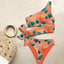 Ensemble de bikini push-up à une épaule pour femmes