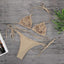 Ensemble de bikini solide à fleurs 3D élégant pour femmes