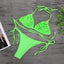 Ensemble de bikini solide à fleurs 3D élégant pour femmes
