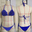 Ensemble de bikini solide à fleurs 3D élégant pour femmes