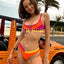 Ribbed High Cut Bikini Set for Women - Stylish Swimwear