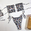 Ensemble de bikini à volants et liens latéraux pour femmes - Maillots de bain premium
