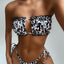 Ensemble de bikini à volants et liens latéraux pour femmes - Maillots de bain premium
