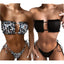 Ensemble de bikini à volants et liens latéraux pour femmes - Maillots de bain premium