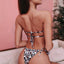 Ensemble de bikini à volants et liens latéraux pour femmes - Maillots de bain premium