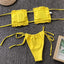Ensemble de bikini à volants et liens latéraux pour femmes - Maillots de bain premium