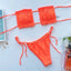 Ensemble de bikini à volants et liens latéraux pour femmes - Maillots de bain premium