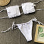 Ensemble de bikini à volants et liens latéraux pour femmes - Maillots de bain premium